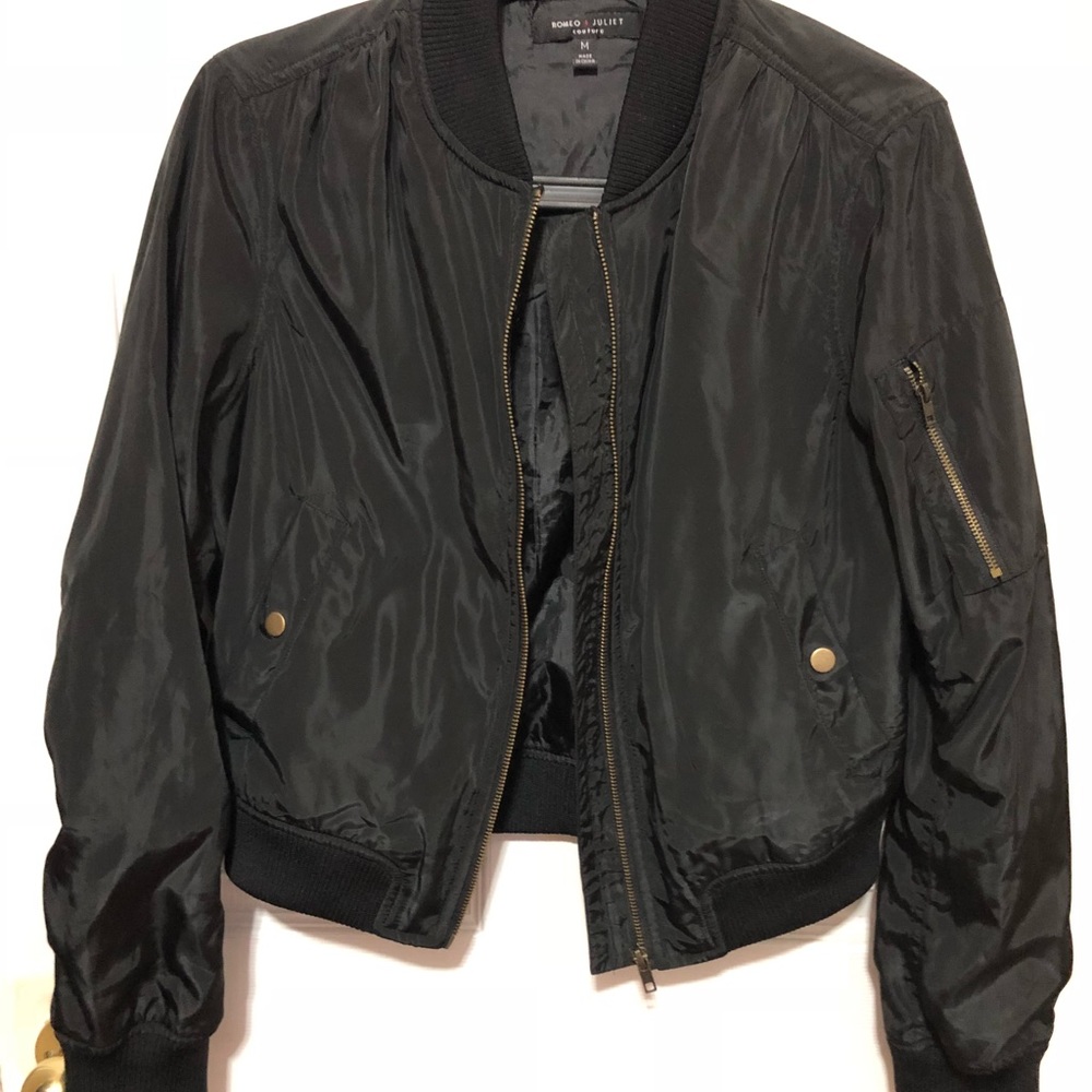 Black bomber jacket
